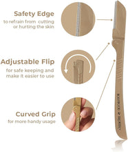Hollywood Browzer Dermaplaning Blades for Face - Twin Pack Gold