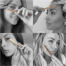 Hollywood Browzer Dermaplaning Blades for Face - Twin Pack Gold