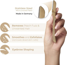Hollywood Browzer Dermaplaning Blades for Face - Twin Pack Gold