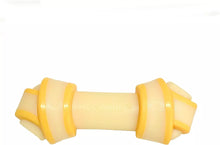 Nylabone Extreme Tough Dog Chew Toy Rawhide Knot Alternative Bacon & Cheese Med