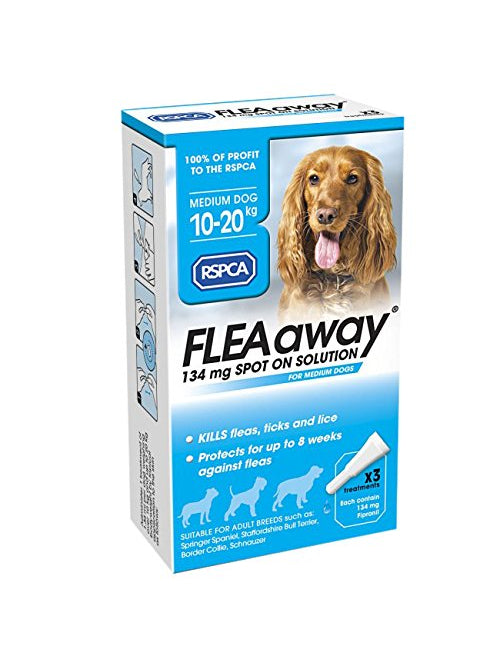 RSPCA FleaAway Spot On Solution for Medium Dogs, 134 mg