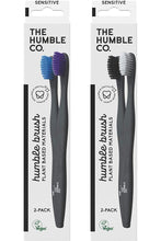 The Humble Co. Plant Based Toothbrush | Sensitive Bristles | Biodegradable, Eco-Friendly, Vegan for Your Everyday Oral Care, Dentist Approved (4 Pack)