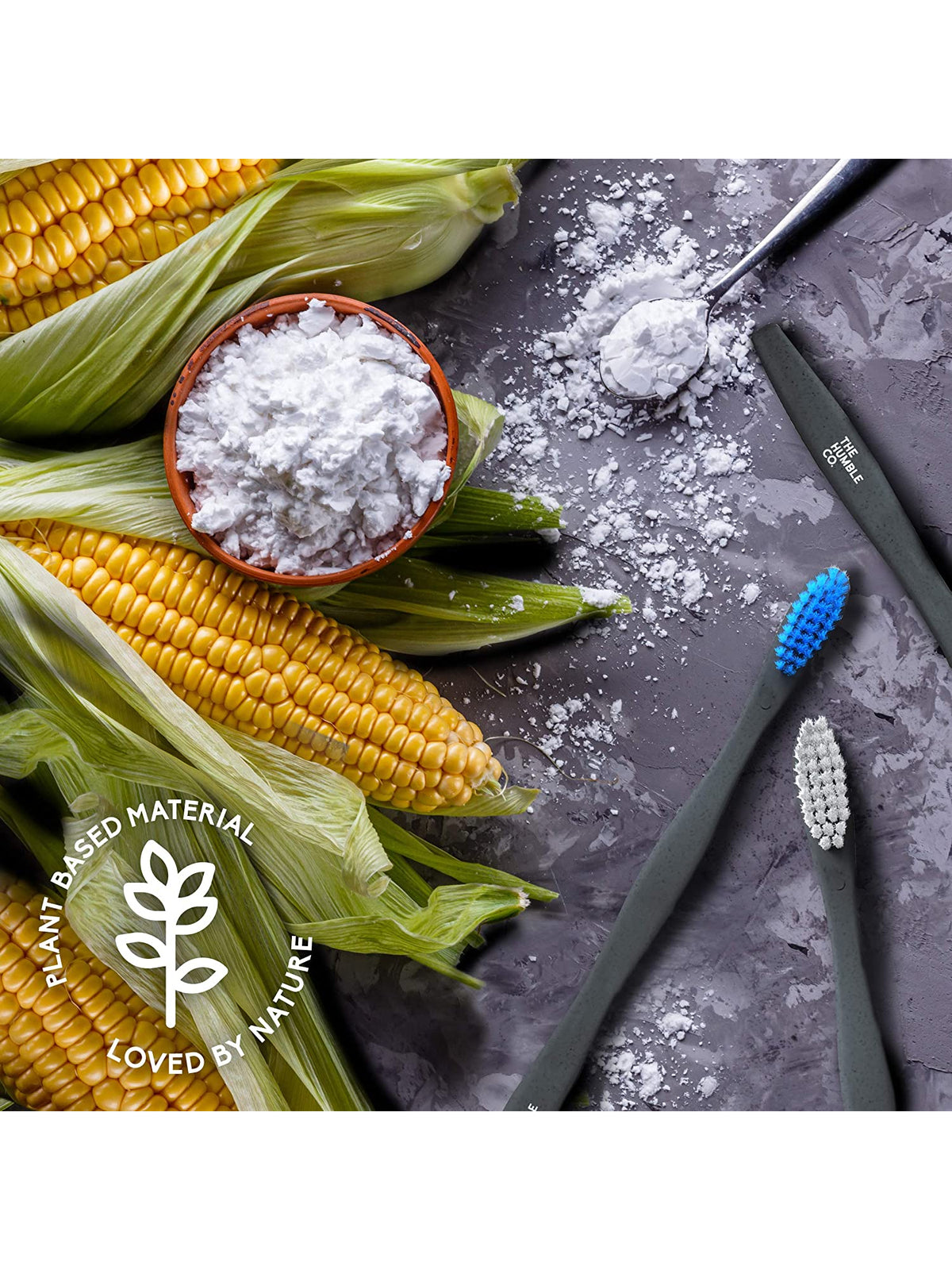 The Humble Co. Plant Based Toothbrush | Sensitive Bristles | Biodegradable, Eco-Friendly, Vegan for Your Everyday Oral Care, Dentist Approved (4 Pack)