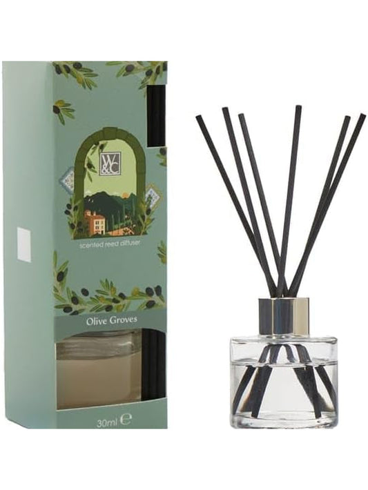 Wickford & Co. Luxury Olive Groves Scented Reed Diffuser Room 30ml Festive Summer Fragrance