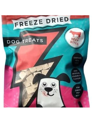 Drool's Freeze-Dried Beef Bites 50g Dog Treats - Resealable Pack - Low Fat - High in Protein
