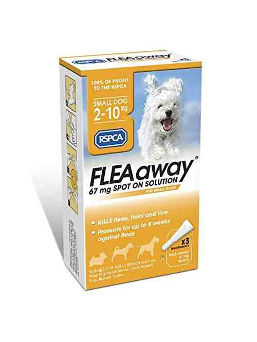 RSPCA FleaAway Spot On Solution for Small Dogs, 67 mg