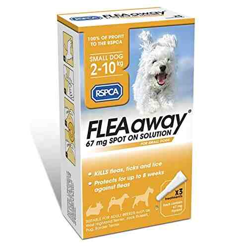 RSPCA FleaAway Spot On Solution for Small Dogs, 67 mg
