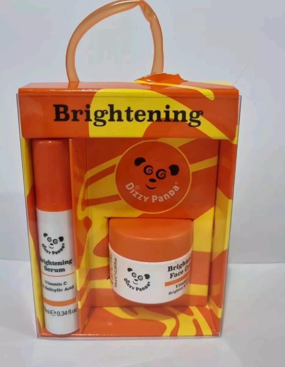 Dizzy Panda Brightening Skincare Set, Vitamin C Serum and Face Cream, Gift Pack