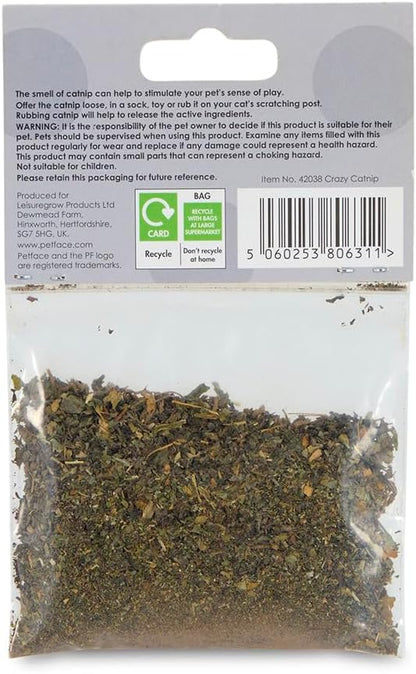 Petface Crazy Catnip, Natural Wild Catnip for Cats, 15 g