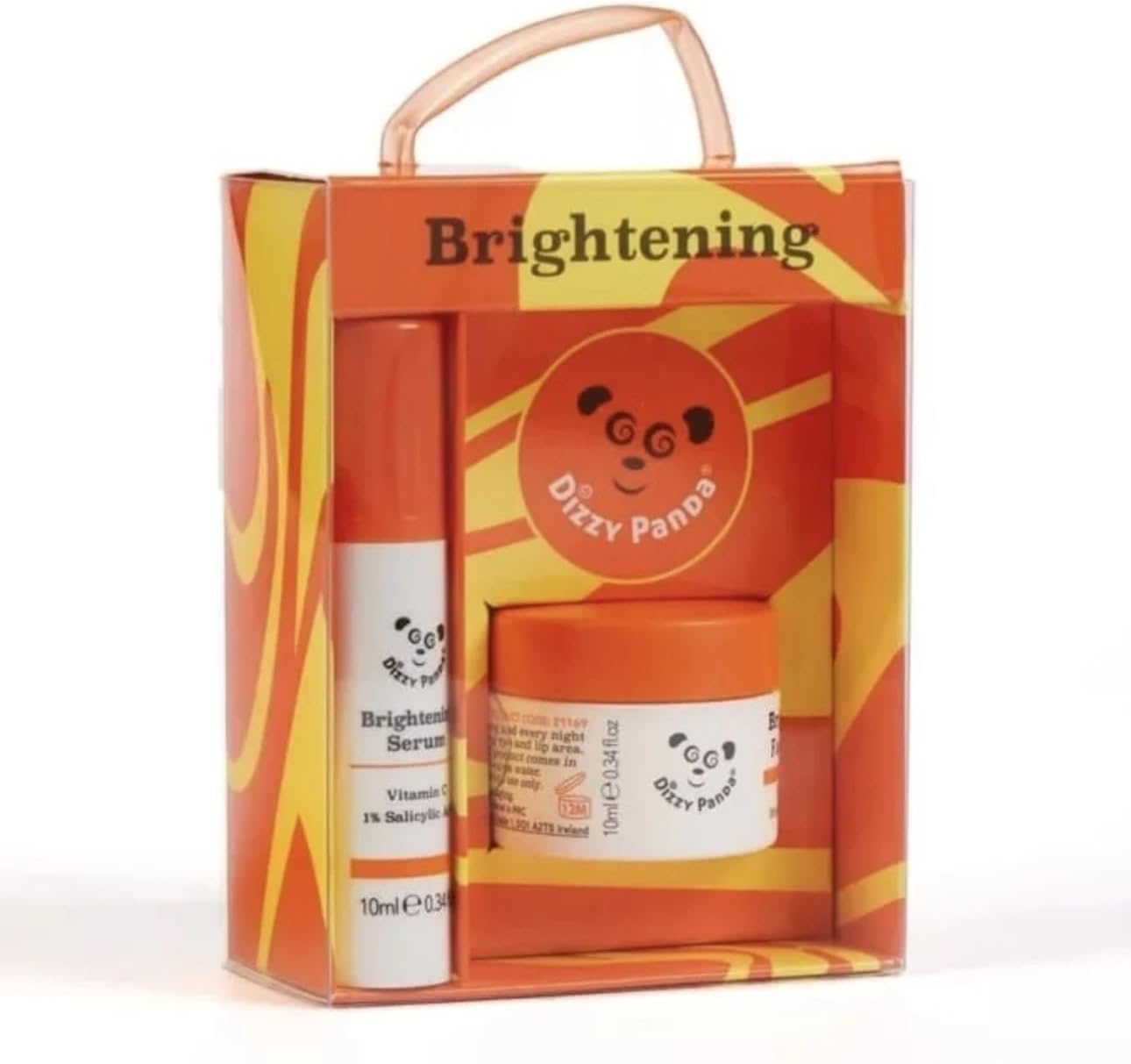 Dizzy Panda Brightening Skincare Set, Vitamin C Serum and Face Cream, Gift Pack