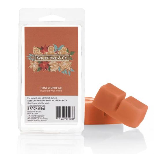 Wickford & Co Luxury Scented Wax Melts Pack of 8 - Gingerbread