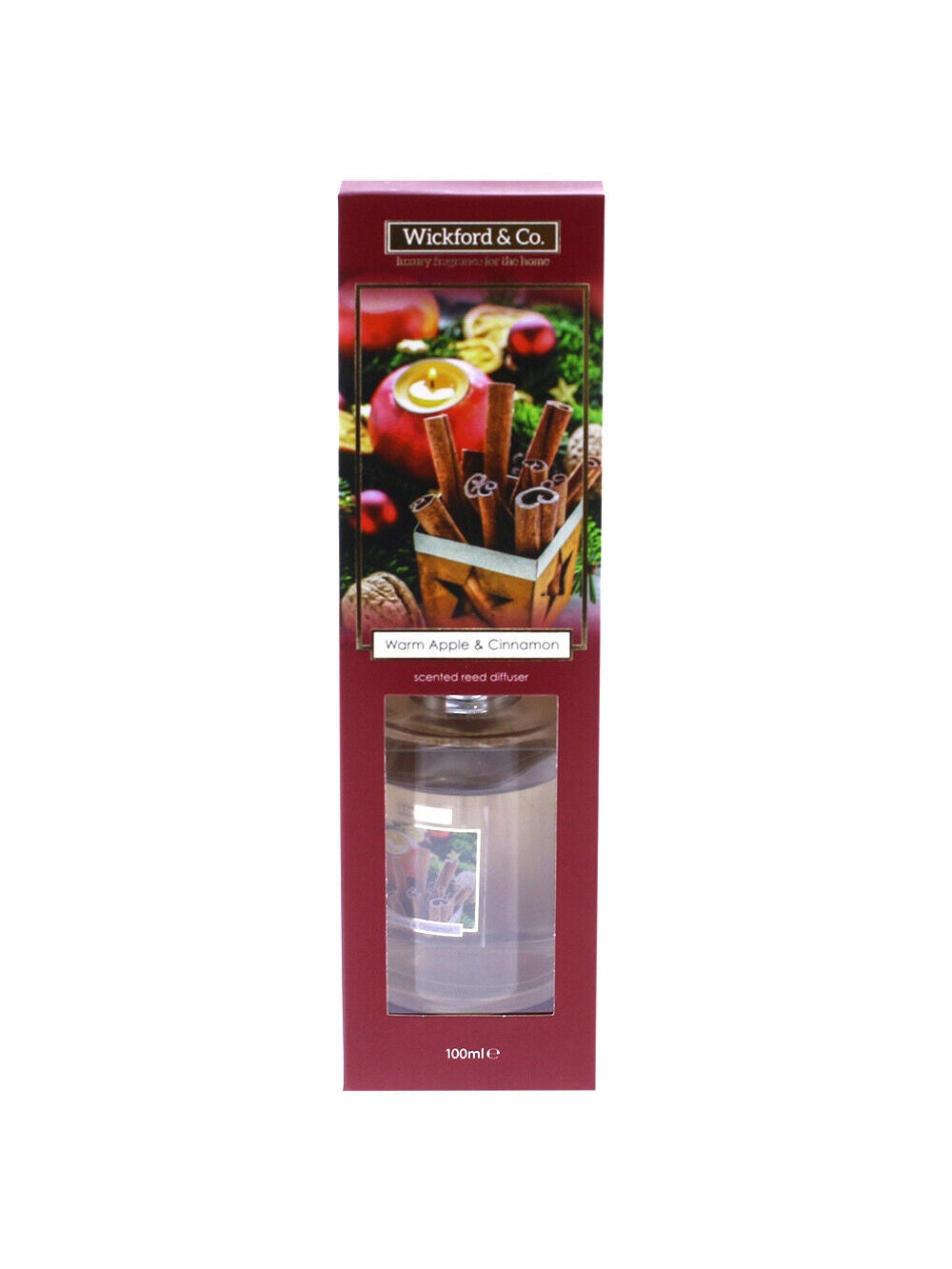 Wickford & Co Luxury Scented Reed Diffuser - Warm Apple & Cinnamon