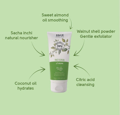 Face Facts Vegan Face Scrub 75ml - New & Boxed
