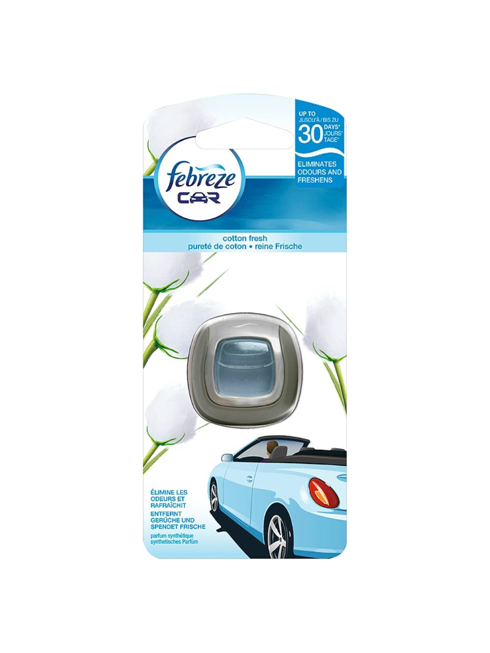 Febreze Clip-on Car Air Freshener Cotton Fresh 2 ml
