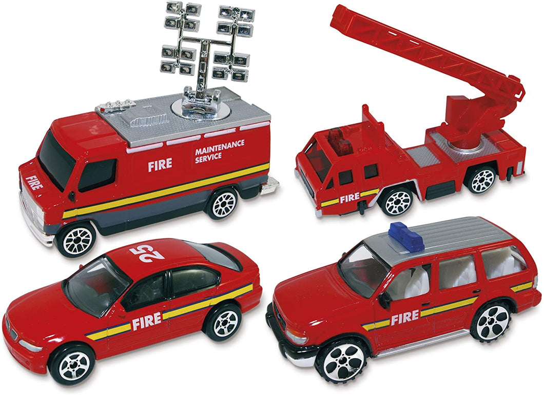 PREMIER DIECAST FIRE TRUCK 4PC SET