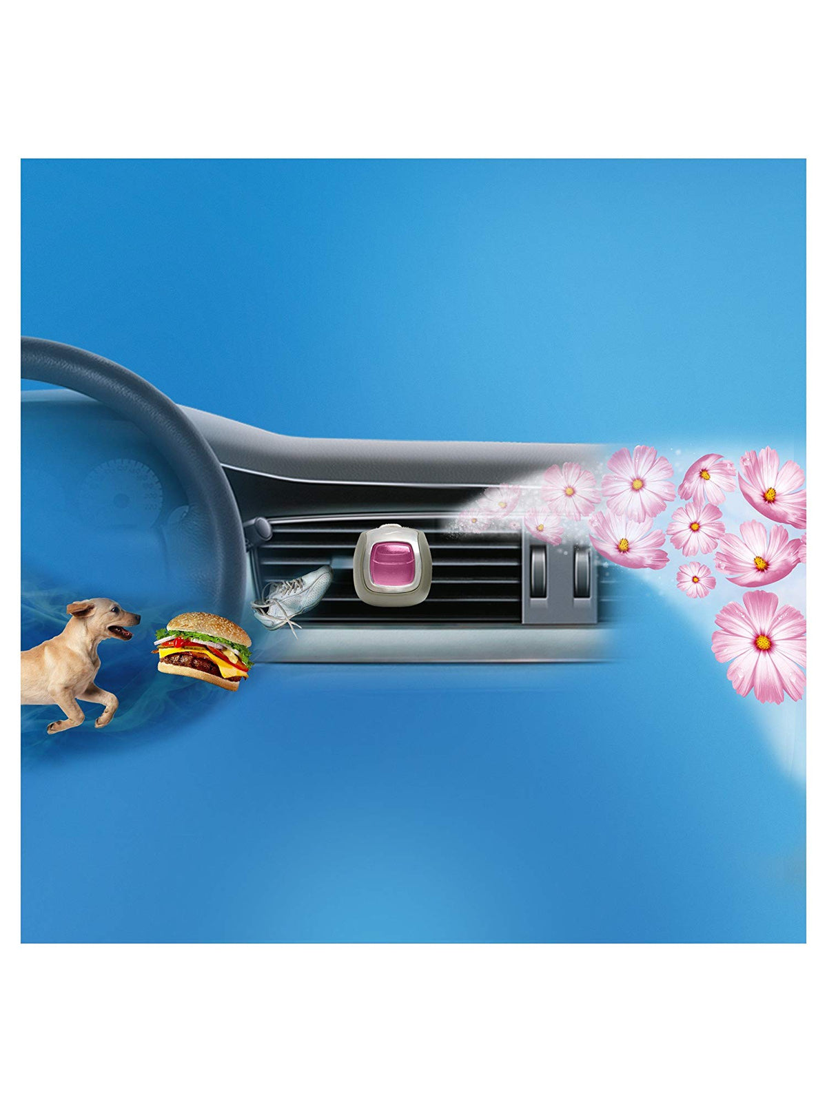 Febreze Cotton Fresh Car Clip Air Freshener, Pack of 6