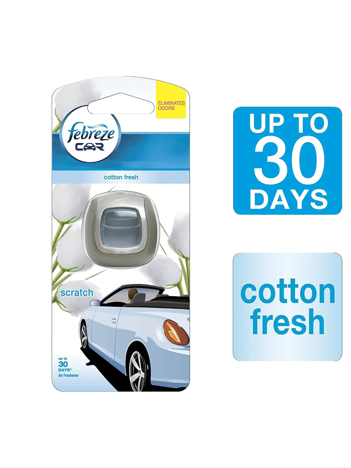 Febreze Clip-on Car Air Freshener Cotton Fresh 2 ml