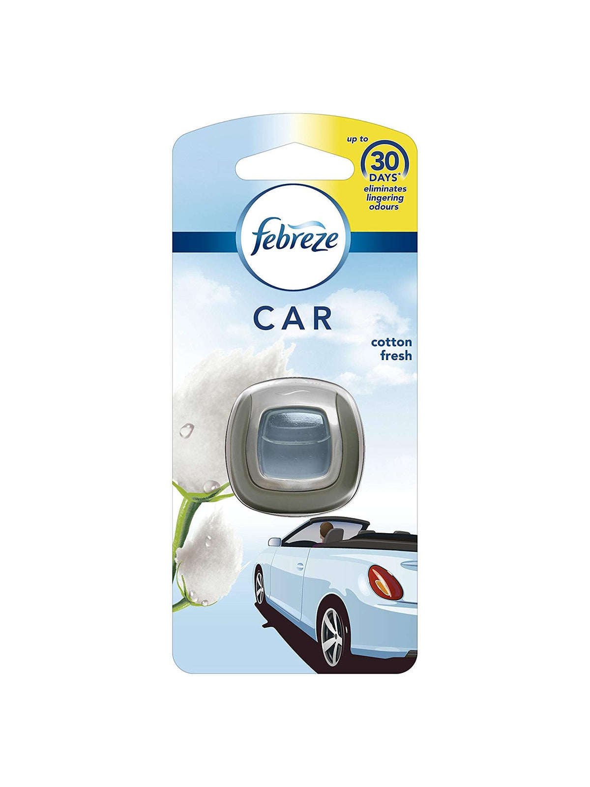 Febreze Cotton Fresh Car Clip Air Freshener, Pack of 6
